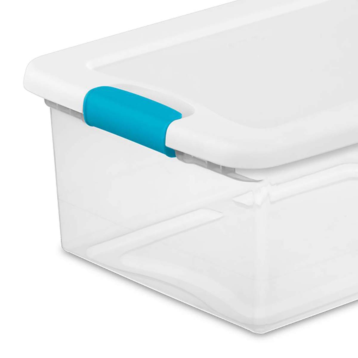 Amazon.com - Latching Storage Box, See-Through Base, 15-Qt.